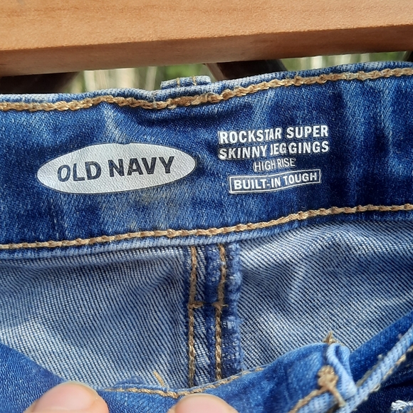 🍀3/15 Old Navy High Rise Skinny Blue Jeans - Picture 5 of 7